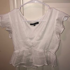 White Cropped Blouse